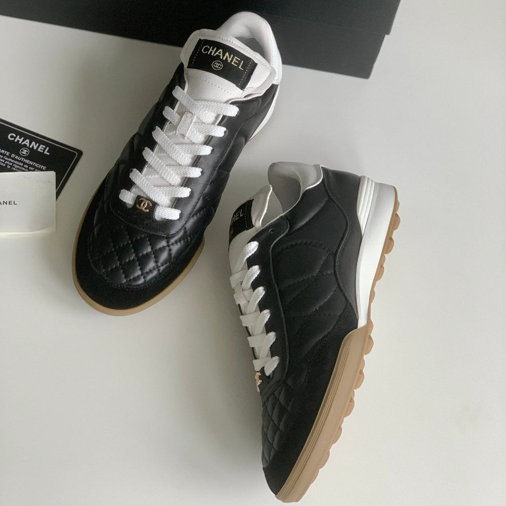 CC Sneaker In Black Lambskin Quilted 143552