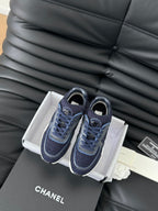 cc sneaker dark blue tweed suede