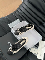 CC Ballet Flats In White Lambskin 143540