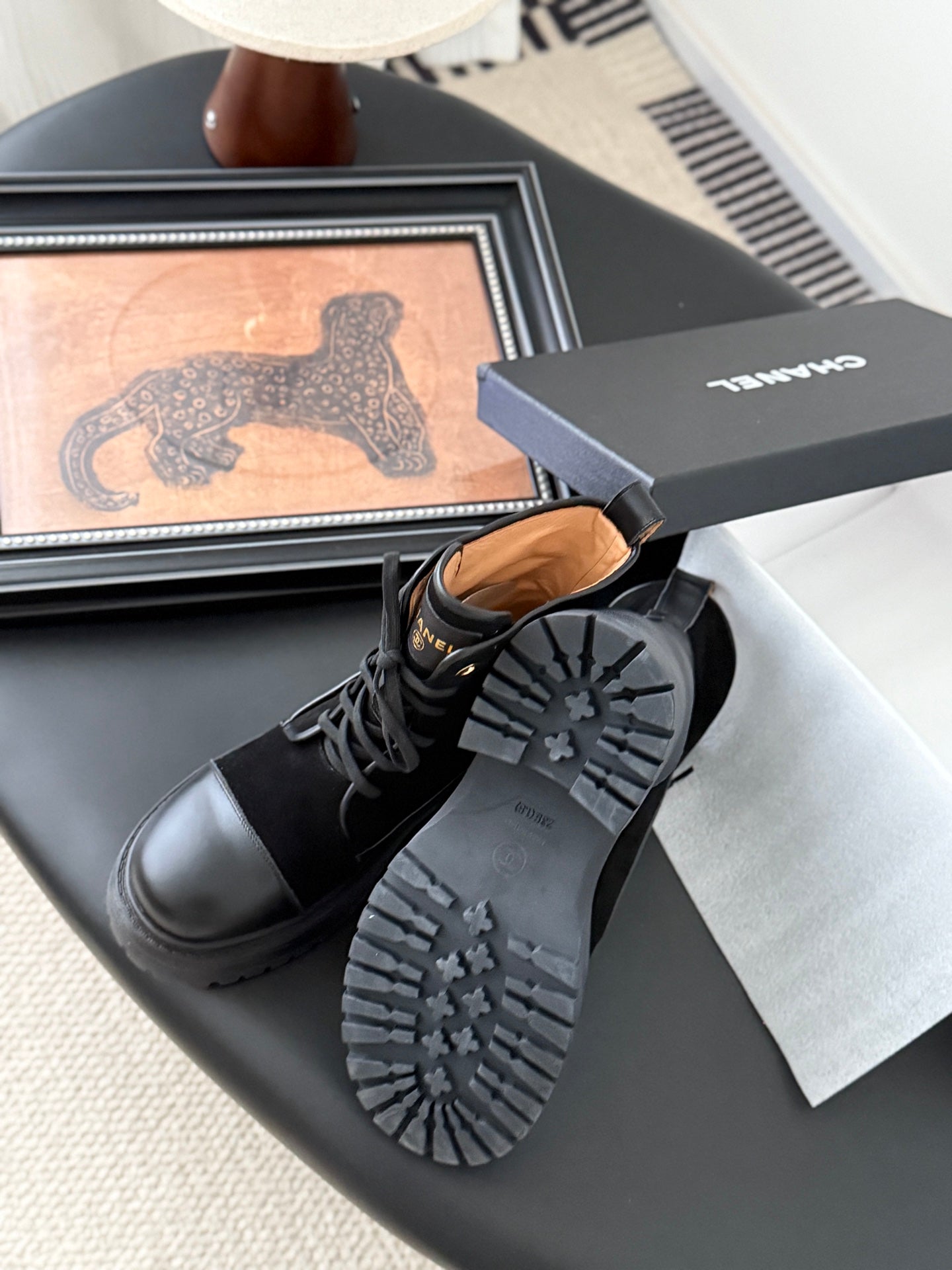 CC 25 ankle boots black suede sheepskin 458767