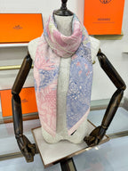 FAUBOURG TROPICAL SHAWL 140 CM IN COLORFUL CASHMERE AND SILK 379769