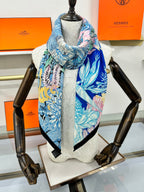 FAUBOURG TROPICAL SHAWL 140 CM IN COLORFUL CASHMERE AND SILK 379770