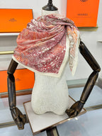 FAUBOURG TROPICAL SHAWL 140 CM IN COLORFUL CASHMERE AND SILK 379772