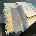 CC Scarf 180 CM In Yellow Mix Grey Light Turquoise Cashmere 387914