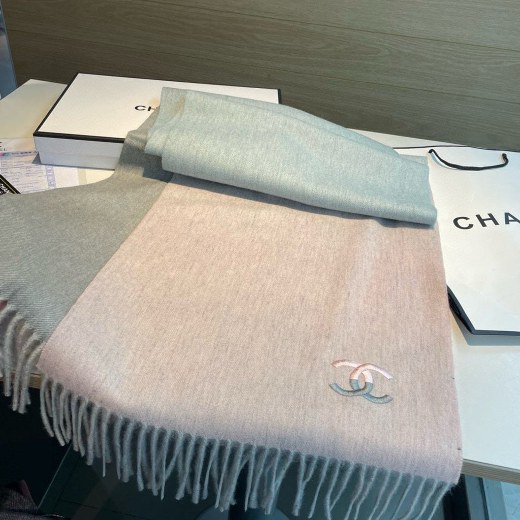 CC Scarf 180 CM In Light Pink Mix Light Grey Blue Cashmere 387916