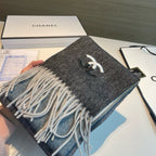 CC Scarf 180 CM In Black Blue Mix White Yellow Cashmere 387917