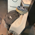 CC Scarf 180 CM In Black Blue Mix White Yellow Cashmere 387917