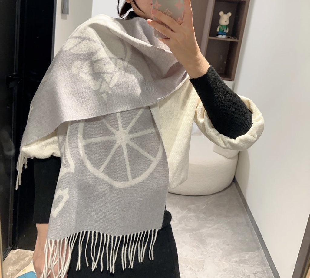 CASAQUE PORTE-CLEFS MUFFLER 180 CM LIGHT GRAY CASHMERE