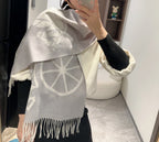 CASAQUE PORTE-CLEFS MUFFLER 180 CM LIGHT GRAY CASHMERE