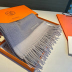 Scarf 180 CM In Grey Blue Mix Grey White Cashmere  398201