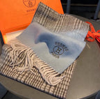 Scarf 180 CM Grey Blue Gradient Brown Caro Cashmere  398222
