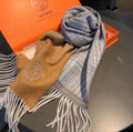 Scarf 180 CM Light Brown Gradient Grey Caro Cashmere 398223