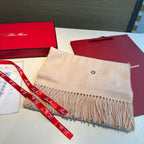 LP Grande Unita Scarf 180 CM In White Mix Beige Cashmere 403789