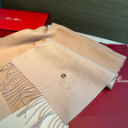 LP Grande Unita Scarf 180 CM In White Mix Beige Cashmere 403789