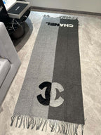 CC Scarf 200 CM In Dark Grey Mix Light Grey Fleece Wool 405153