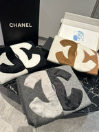 CC Scarf 200 CM In Dark Grey Mix Light Grey Fleece Wool 405153