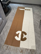 CC Scarf 200 CM In Brown Mix White Fleece Wool  405154