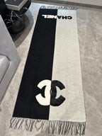 CC Scarf 200 CM In Black Mix White Fleece Wool  405155