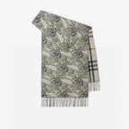REVERSIBLE EKD STONE GRAY CASHMERE 210 CM SCARF 407191