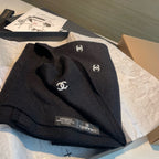 CC Scarf 195 CM In Black White Cashmere 418285