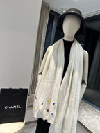 CC Scarf 195 CM In White Colorful Cashmere 418286
