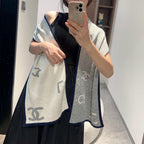 CC Scarf 180 CM In Grey Mix White Cashmere 419873