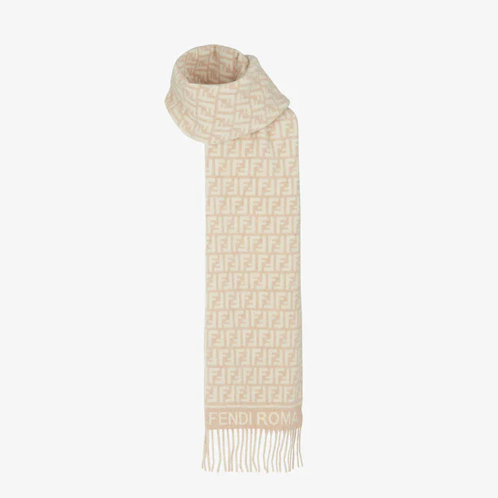 FF 200CM Scarf Beige Wool Cashmere 103255