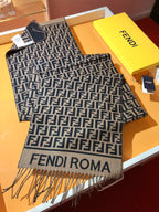 FF 200CM Scarf Brown Wool Cashmere 103254