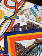HM 26ss Amazon  Scarf 90 Colorful Twill Silk 130280