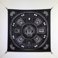 HM 26ss Double Sided Scarf 90 Black Twill Silk 134422
