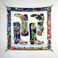 HM The Story 90 CM White Colorful  Cashmere and Silk 293064