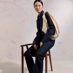 HM 26s 90 Double Sided Scarf Beige Colorful Mulberry Silk 145748