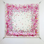 CC 25 Scarf 90CM In White Pink Colorful Cashmere 293050