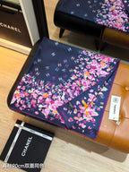 CC 25 Scarf 90CM In Navy Blue Purple Colorful Cashmere 293049