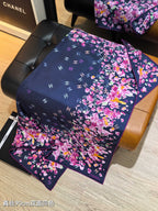 CC 25 Scarf 90CM In Navy Blue Purple Colorful Cashmere 293049