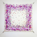 CC 25 Scarf 90CM In White Purple Colorful Cashmere 293048