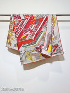 HM The Story 90 CM White Red Colorful  Cashmere and Silk 293065
