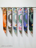 HM Tiger in Full Bloom 90 CM Light Purple Colorful  Cashmere and Silk 293066