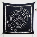 CC 25  Scarf 140CM Black Cashmere 293086
