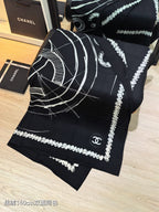 CC 25  Scarf 140CM Black Cashmere 293086