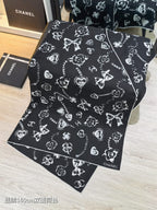 CC 25  Scarf 140CM Black Cashmere 293088