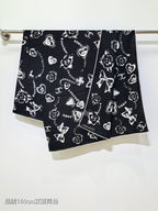 CC 25  Scarf 140CM Black Cashmere 293088