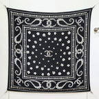 CC 25  Scarf 140CM Black Cashmere 293090