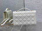 MY CD 24 TOP HANDLE BAG WHITE LAMBSKIN