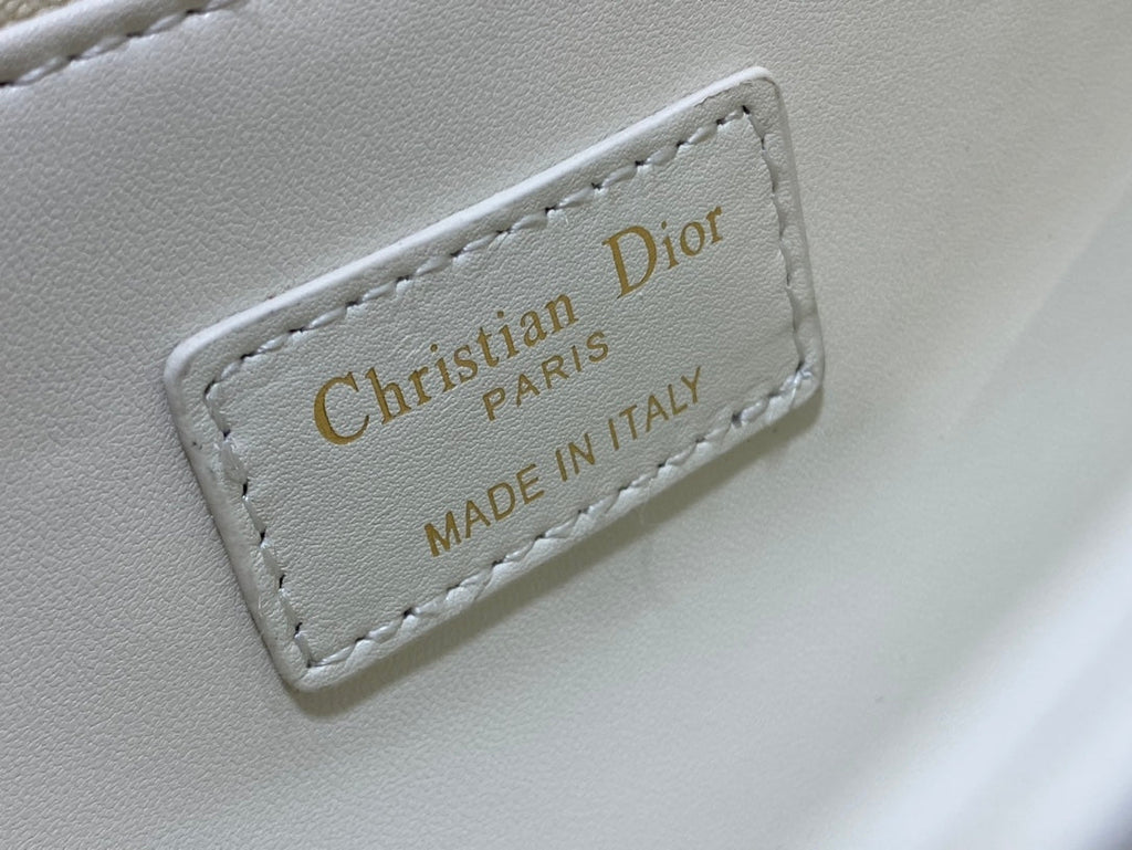 MY CD 24 TOP HANDLE BAG WHITE LAMBSKIN