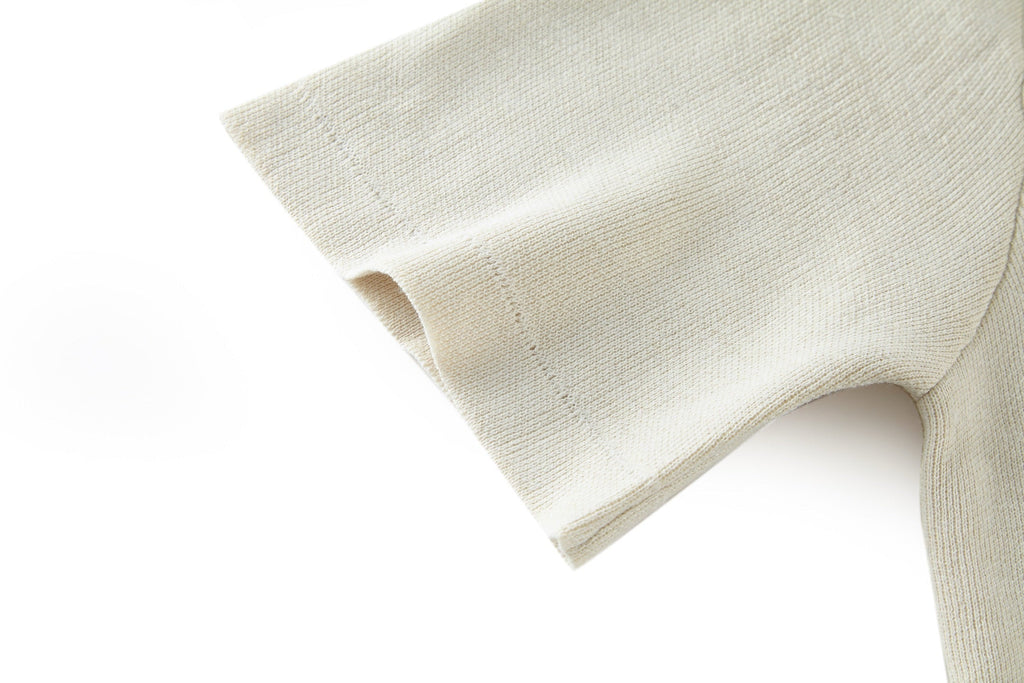 LV Embossed Safari Monogram T Shirt Beige Cotton Knit