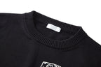 CD Embroidered Logo Sweater Black Wool Cotton
