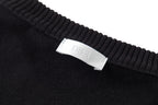 CD Embroidered Logo Sweater Black Wool Cotton