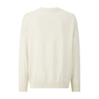 CD Embroidered Logo Sweater Beige Wool Cotton