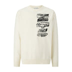 CD Embroidered Logo Sweater Beige Wool Cotton